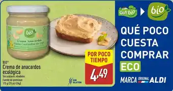 ALDI Bio - crema de anacardos ecologica oferta