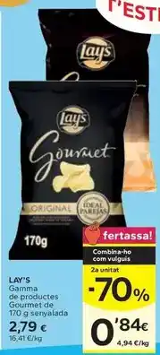Caprabo Lay's - gamma de productes gourmet de 170 g senyalada oferta