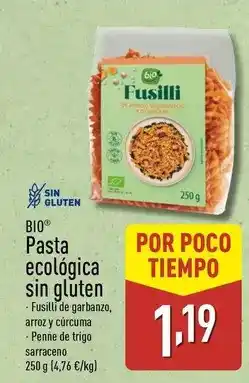 ALDI Bio - pasta ecologica sin gluten oferta