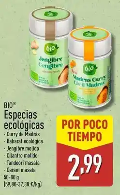 ALDI Bio - especias ecologicas oferta
