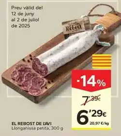 Caprabo El rebost de l'avi - llonganissa petita oferta