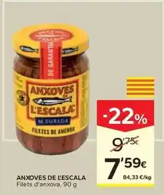 Caprabo Anxoves de l'escala - filets d'anxova oferta
