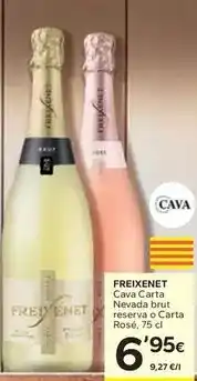 Caprabo Freixenet - cava carta nevada brut reserva o carta rose oferta