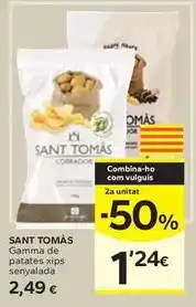 Caprabo Sant tomàs - gamma de patates xips senyalada oferta