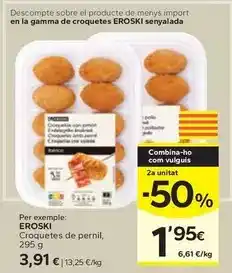 Caprabo Eroski - croquetes de pernil oferta