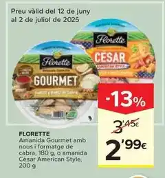 Caprabo Florette - amanida gourmet amb nous i formatge de cabra oferta