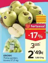 Caprabo Eroski - poma golden oferta