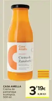 Caprabo Casa amella - crema de pastanaga ecològica oferta