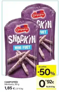 Caprabo Campofrío - minifuets oferta