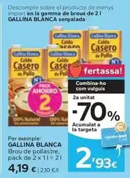 Caprabo Gallina blanca - brou de pollastre oferta