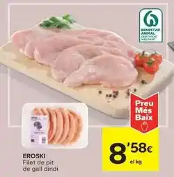 Caprabo Eroski - filet de pit de gall dindi oferta