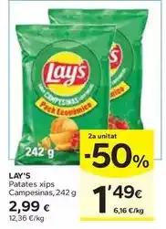 Caprabo Lay's - patates xips campesinas oferta