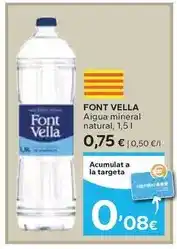Caprabo Font vella - aigua mineral natural oferta