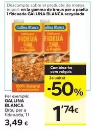 Caprabo Gallina blanca - brou per a fideuada oferta
