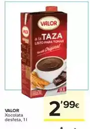 Caprabo Valor - xocolata desfeta oferta
