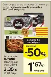 Caprabo Ta tung - tallarines al wok oferta