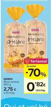 Caprabo Bimbo - brioxi artesano oferta