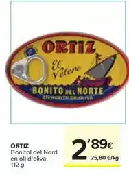 Caprabo Ortiz - bonitol del nord en oli d'oliva oferta