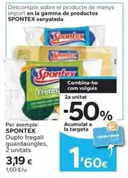 Caprabo Spontex - duplo fregall guardangles oferta