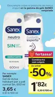 Caprabo Sanex - gel de dutxa hidratant per a pell normal sin oferta