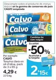 Caprabo Calvo - tonyina clara en oli d'oliva oferta