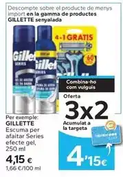 Caprabo Gillette - escuma per afaitar series efecto gel oferta