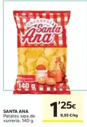 Caprabo Santa ana - patates xips de xurreria oferta