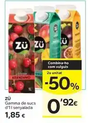 Caprabo Zu - gamma de sucs oferta