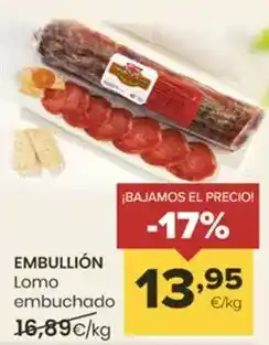 Autoservicios Familia Embullión - lomo embuchado oferta