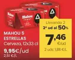 Autoservicios Familia Mahou - 5 estrellas cerveza oferta