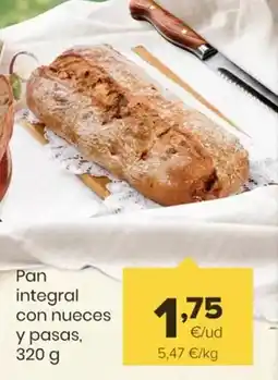 Autoservicios Familia Pan integral con nueces y pasas oferta