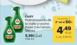 Autoservicios Familia Fairy - pretratamiento de la vajilla y cocina poder 3 en 1 limón oferta