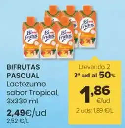 Autoservicios Familia Pascual - bifrutas lactozumo sabor tropical oferta