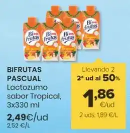 Autoservicios Familia Pascual - bifrutas lactozumo sabor tropical oferta