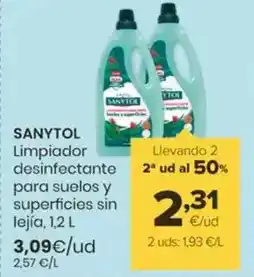 Autoservicios Familia Sanytol - limpiador desinfectante para suelos y superficies sin lejía oferta