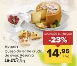 Autoservicios Familia Orbigo - queso de leche cruda de oveja reserva oferta