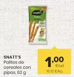 Autoservicios Familia Snatt's - palitos de cereales con pipas oferta