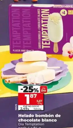 Dia Dia temptation - helado bombón de chocolate blanco dia temptation pack-4 x 84 g oferta