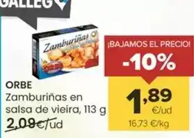 Autoservicios Familia Orbe - zamburinas en salsa de vieira oferta