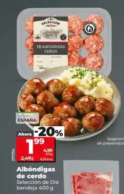 Dia Seleccion de dia - albóndigas de cerdo bandeja 400 g oferta