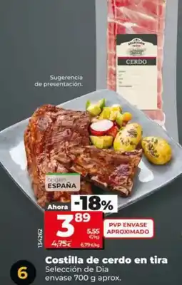 Dia Seleccion de dia - costilla de cerdo en tira envase 700 g aprox oferta