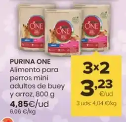 Autoservicios Familia Purina one - alimento para perros mini adultos de buey y arroz oferta