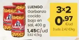 Autoservicios Familia Luengo - garbanzo cocido bajo en sal oferta