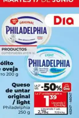 Dia Philadelphia - queso de untar light oferta