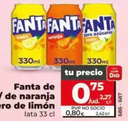 Dia Fanta - de de limon / de naranja / zero de limon oferta