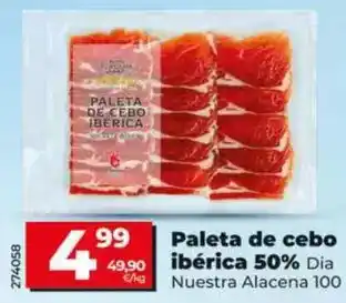 Dia Dia nuestra alacena - paleta de cebo ibérica 50% oferta