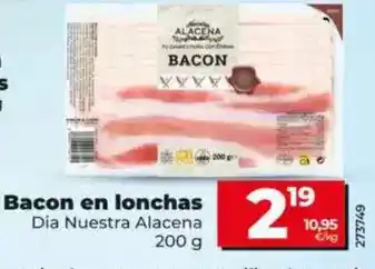 Dia Dia nuestra alacena - bacon en lonchas oferta