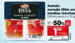 Dia Elpozo - jamón curado 1954 en medias lonchas oferta