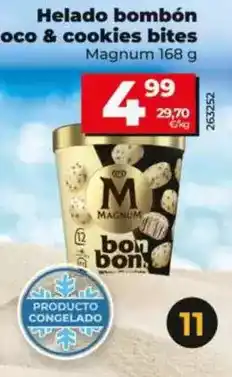 Dia Magnum - helado bombón choco & cookies bites oferta