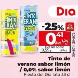 Dia Fiesta del dia - tinto de verano sabor limón 0,0% / sabor limón oferta